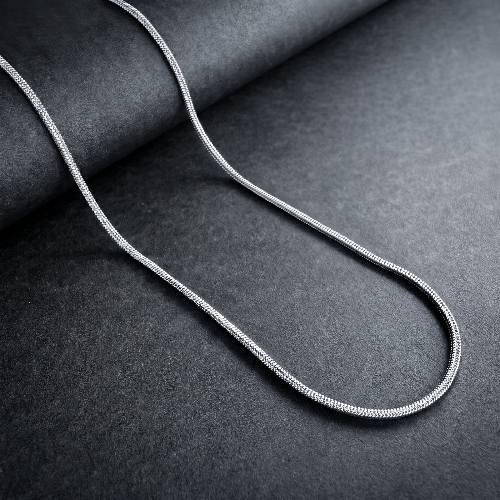 925 Sterling Silver Snake Chain Smooth Flat Flexible Chain for Men & Women