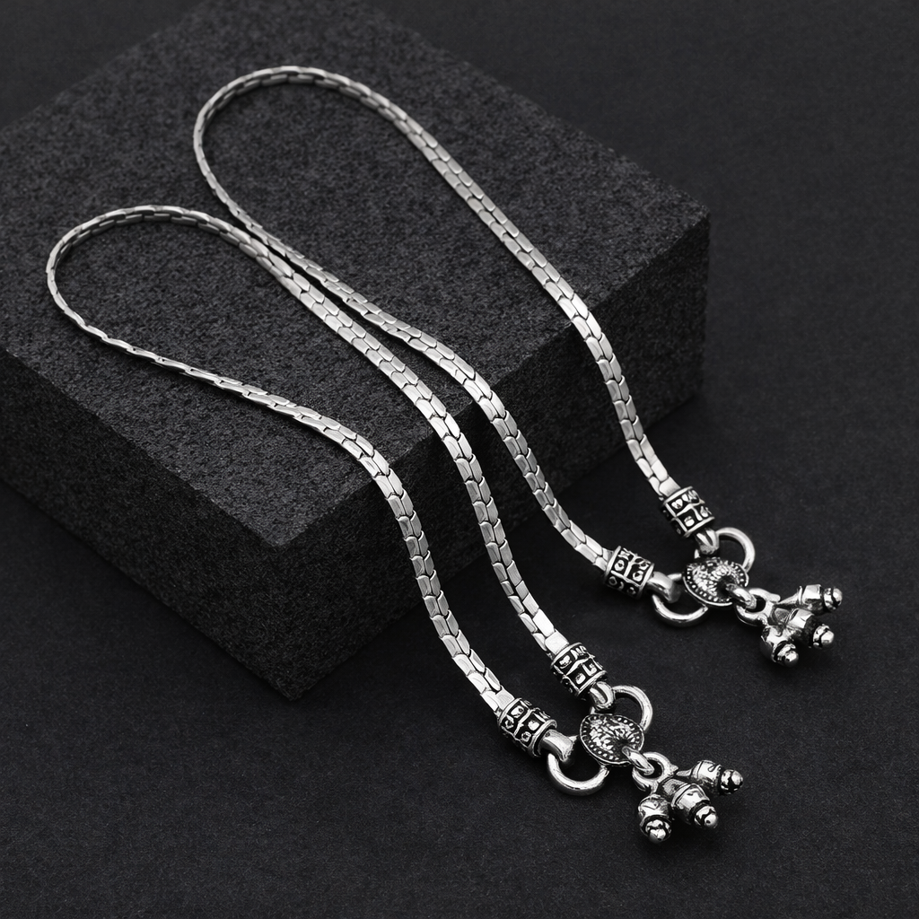 Silver Chains Agra silver anklets