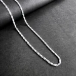 Engraved Rectangular Link Chain | Designer Fancy Chain