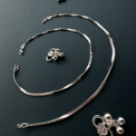 92.5 Sterling Silver Flat Link Anklet or 925 Sterling Silver Herringbone Chain Anklet