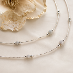 92.5 Sterling Silver Textured Bead Anklet
