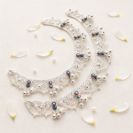 92.5 Sterling Silver Heavy Bridal Anklet with Ghungroo Bells